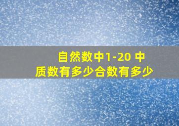 自然数中1-20 中质数有多少合数有多少